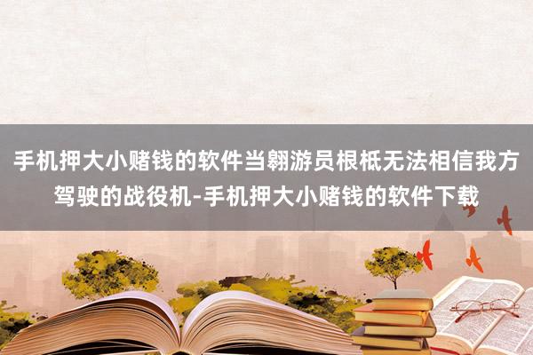 手机押大小赌钱的软件当翱游员根柢无法相信我方驾驶的战役机-手机押大小赌钱的软件下载